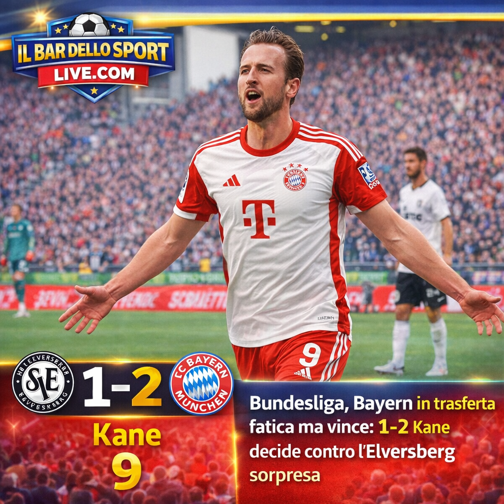 Bundesliga,🟥🟥⚽ Bayern fatica ma vince: Kane decide contro l’Elversberg sorpresa 11111