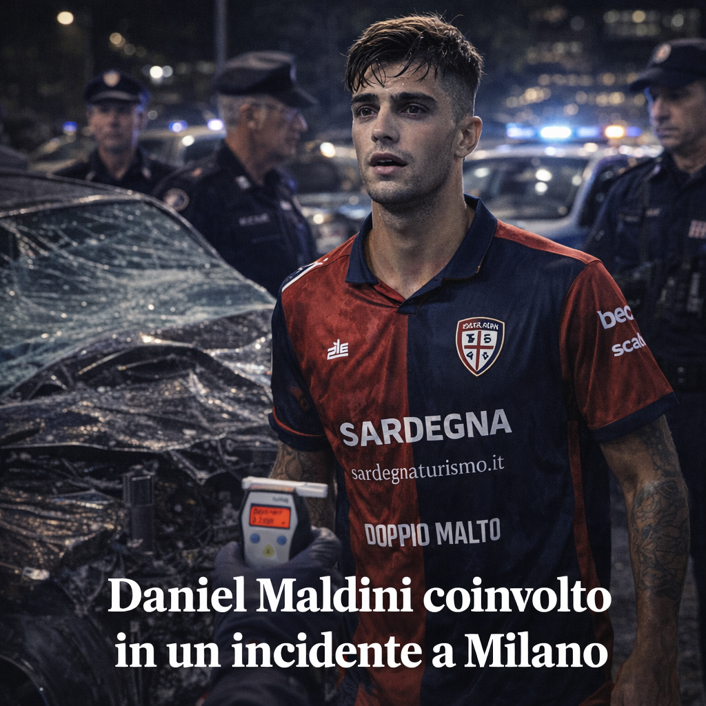 Daniel Maldini coinvolto in incidente a Milano: positivo all’alcol , nessun rischio sportivo 1111111