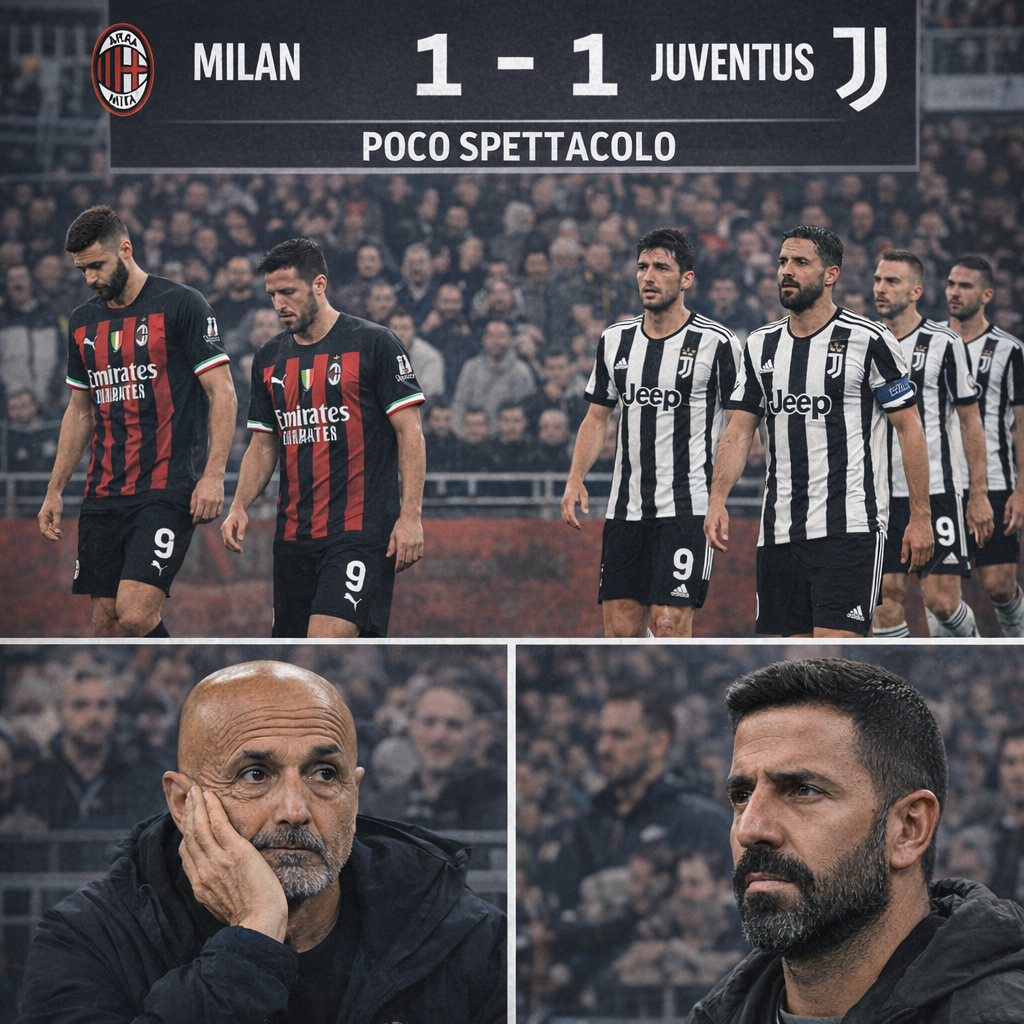 ⬜⬛Juventus-Milan🟥⬛, attesa per un grande spettacolo ma la delusione è amara: partita bruttissima e senza emozioni 1aaaaaaaaaa