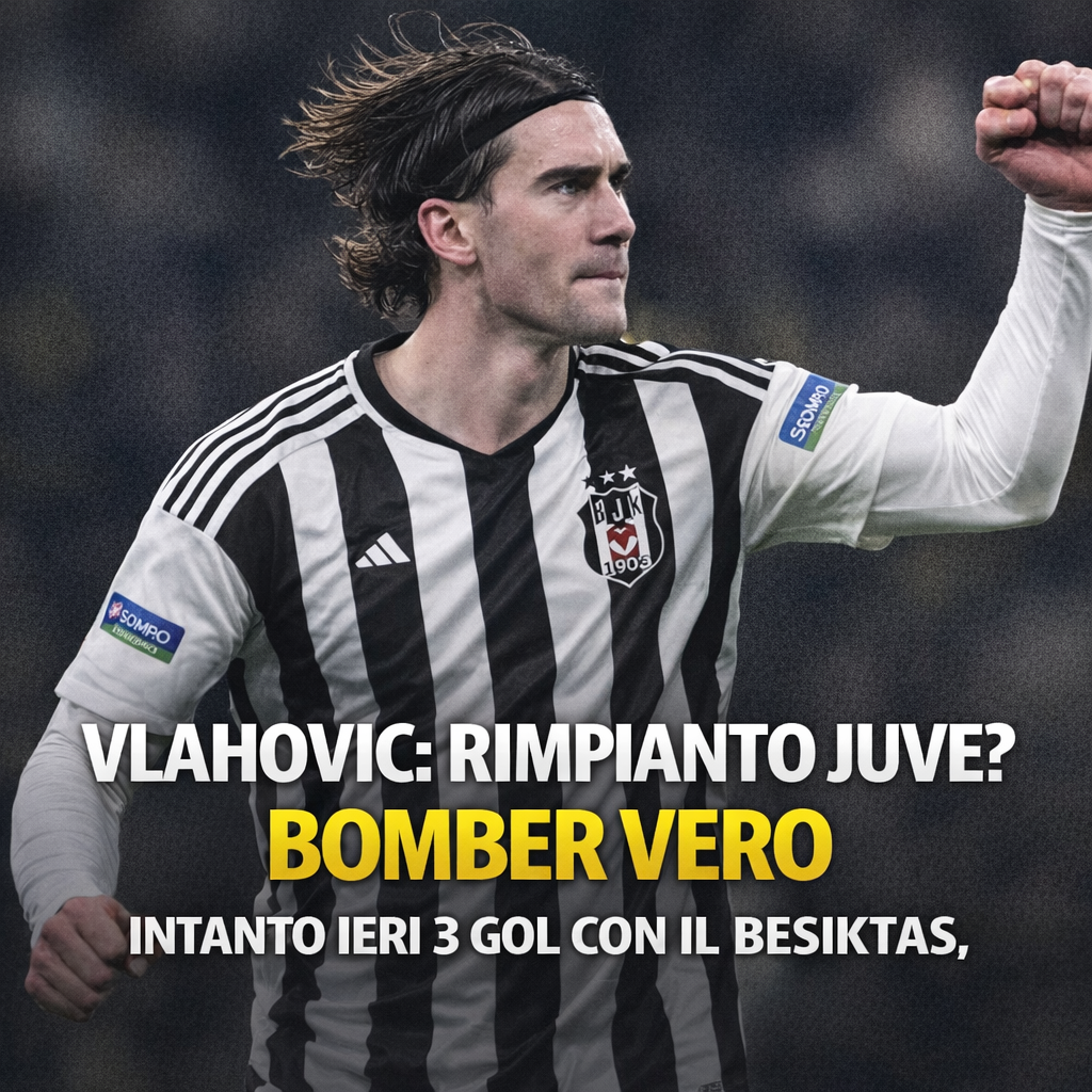 Vlahovic domina al debutto in Super League: tripletta e vittoria per il Besiktas 1av