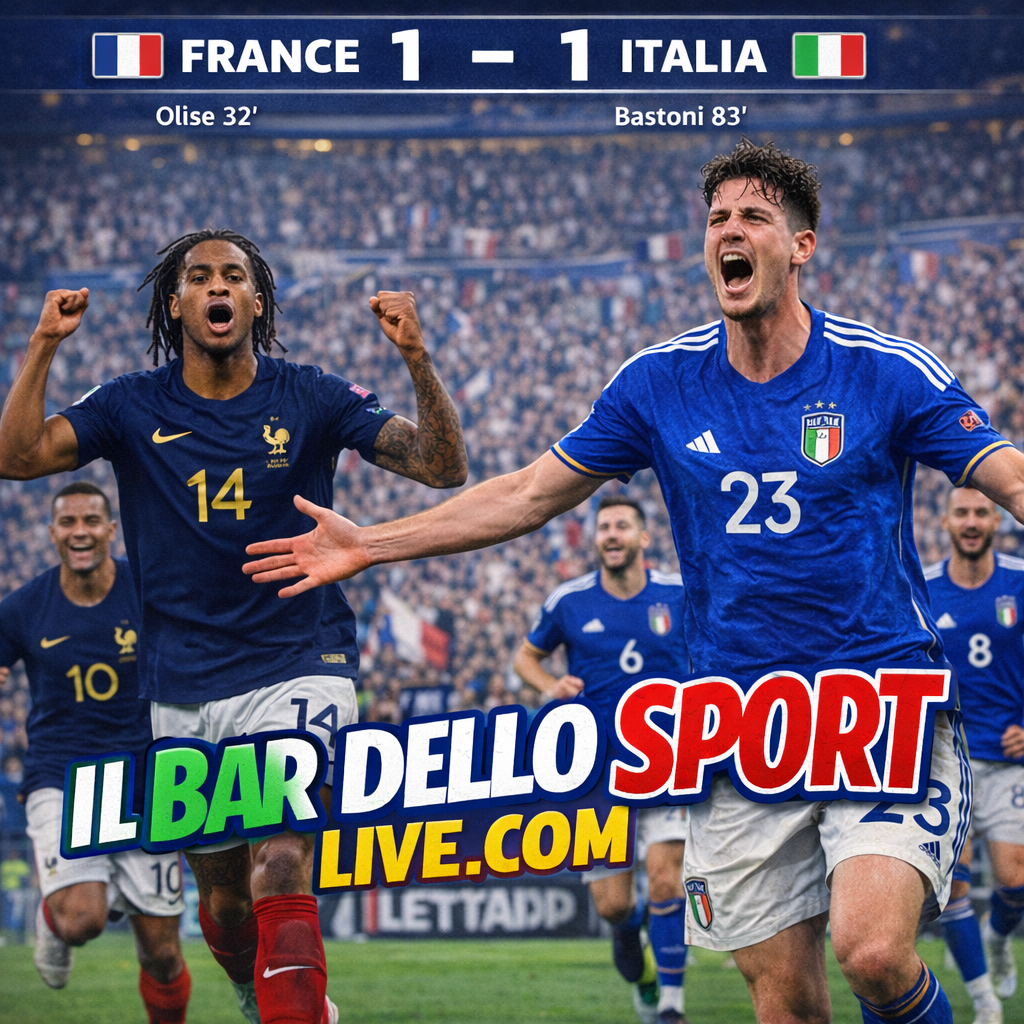 Nations League: Grande Italia pareggia in Francia 1-1, gol di Olise e Bastoni 1245