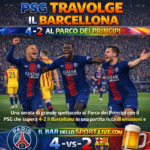 PSG travolge il Barcellona: 4-2 al Parco dei Principi